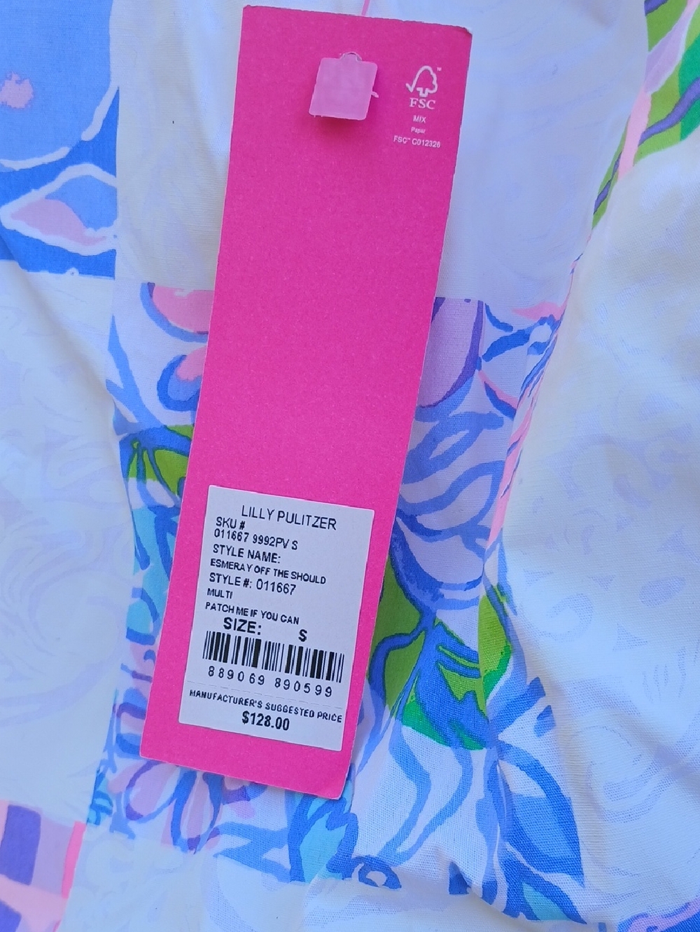 Lilly Pulitzer Esmeray Crop Top  Patch Me if You Can Small New - Picture 4 of 11